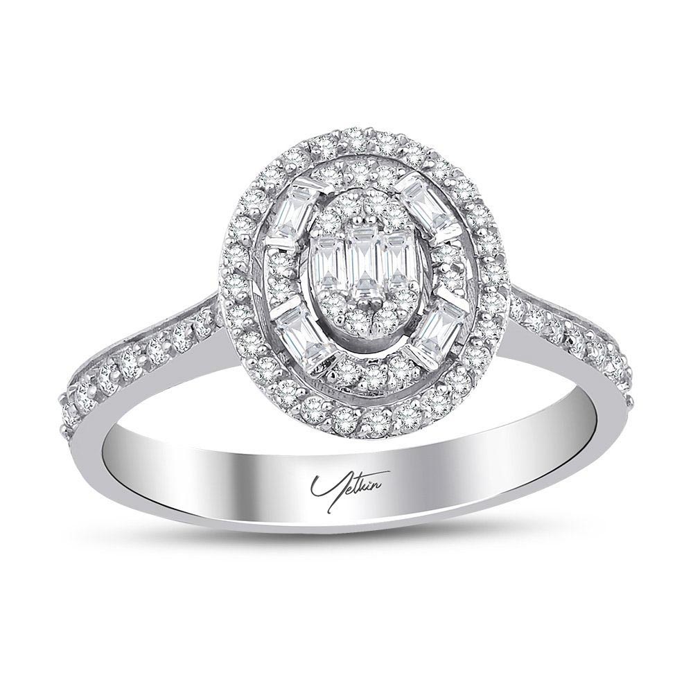 0.55 Karat Baget Pırlanta Yüzük (14 ayar 3.5Gr altin)