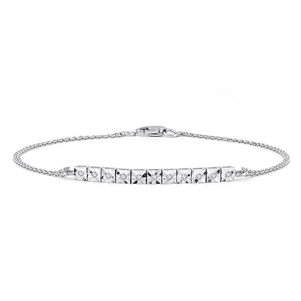 SuYolu Bileklikler 0.10 Karat Pırlanta SuYolu Bileklik (14 ayar 2.9Gr altin)