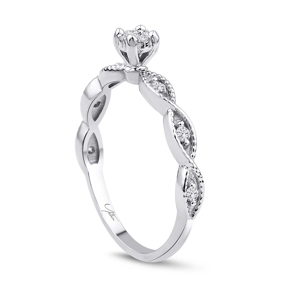 0.12 Karat Pırlanta Fantezi Yüzük  (14 ayar 1.9Gr altin)