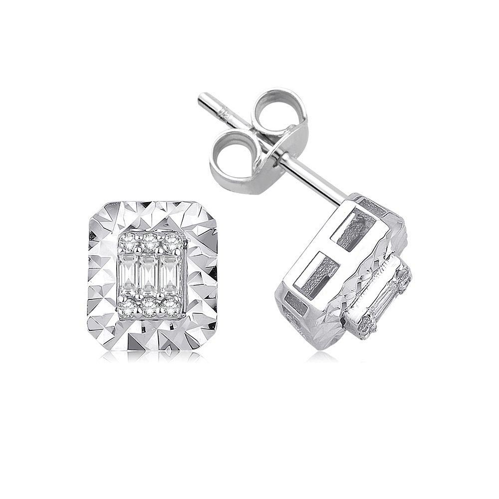 Pırlanta Takı Setler 0.27 Karat Baget Pırlanta Set (8 ayar 4.8Gr altin)