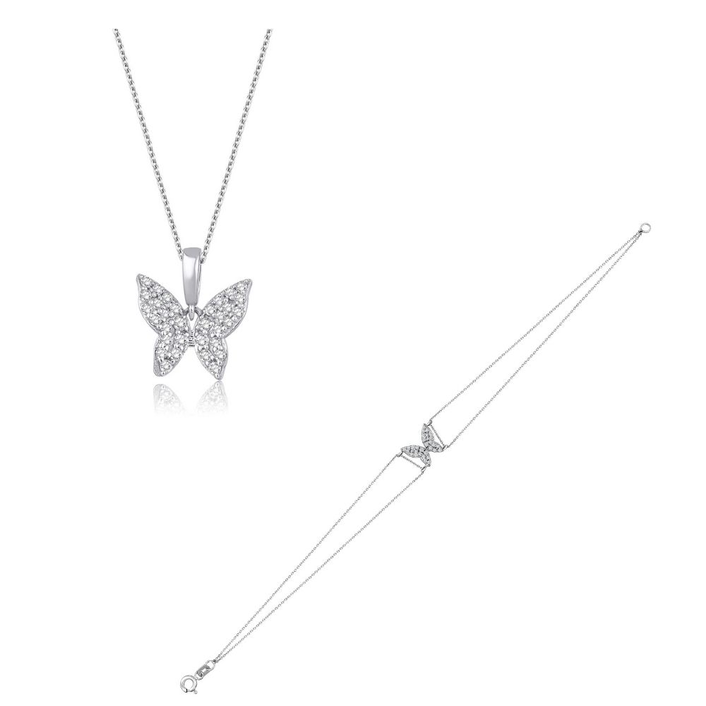 Pırlanta Takı Setler 0.45 Karat Pırlanta Fantezi Set (14 ayar 2.6Gr 0)