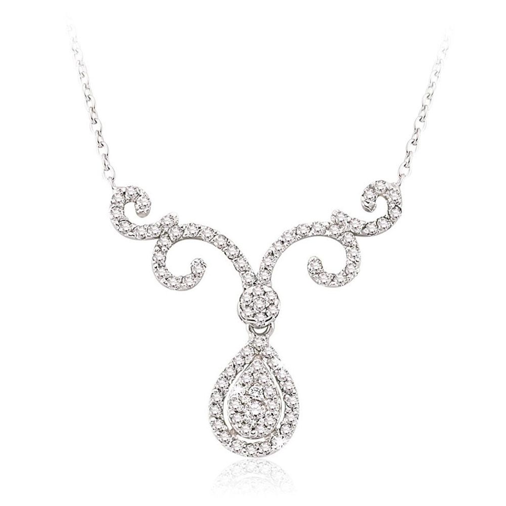 0.46 Karat Pırlanta Fantezi Kolye (8 ayar 2.3Gr altin)