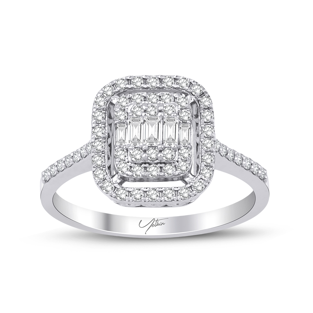 0.50 Karat Baget Pırlanta Yüzük (8 ayar 2.3Gr 0)