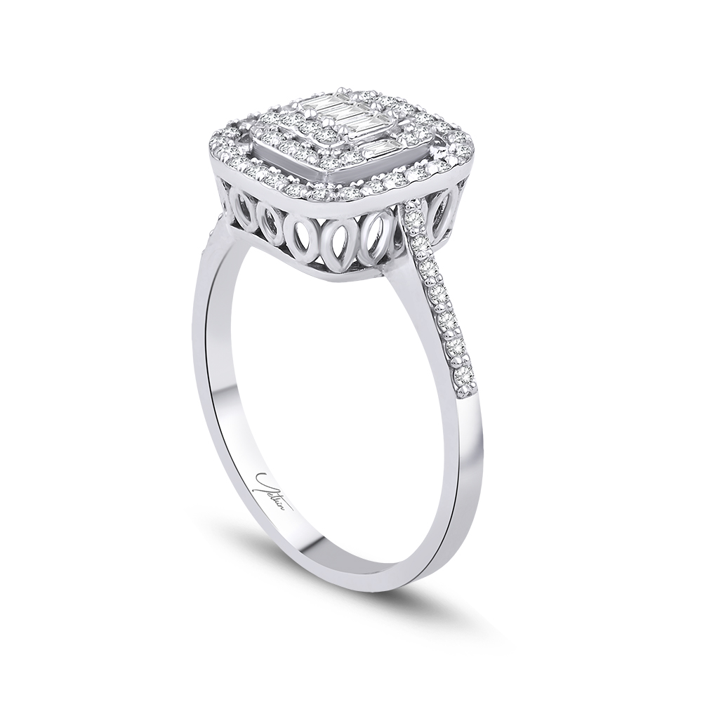 0.50 Karat Baget Pırlanta Yüzük (8 ayar 2.3Gr 0)