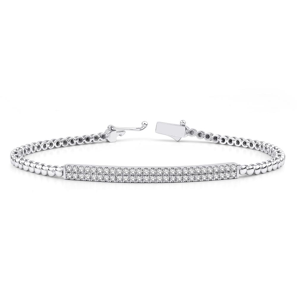 ERKEK 0.50 Karat Pırlanta Fantezi Bileklik (14 ayar 6.5Gr altin)