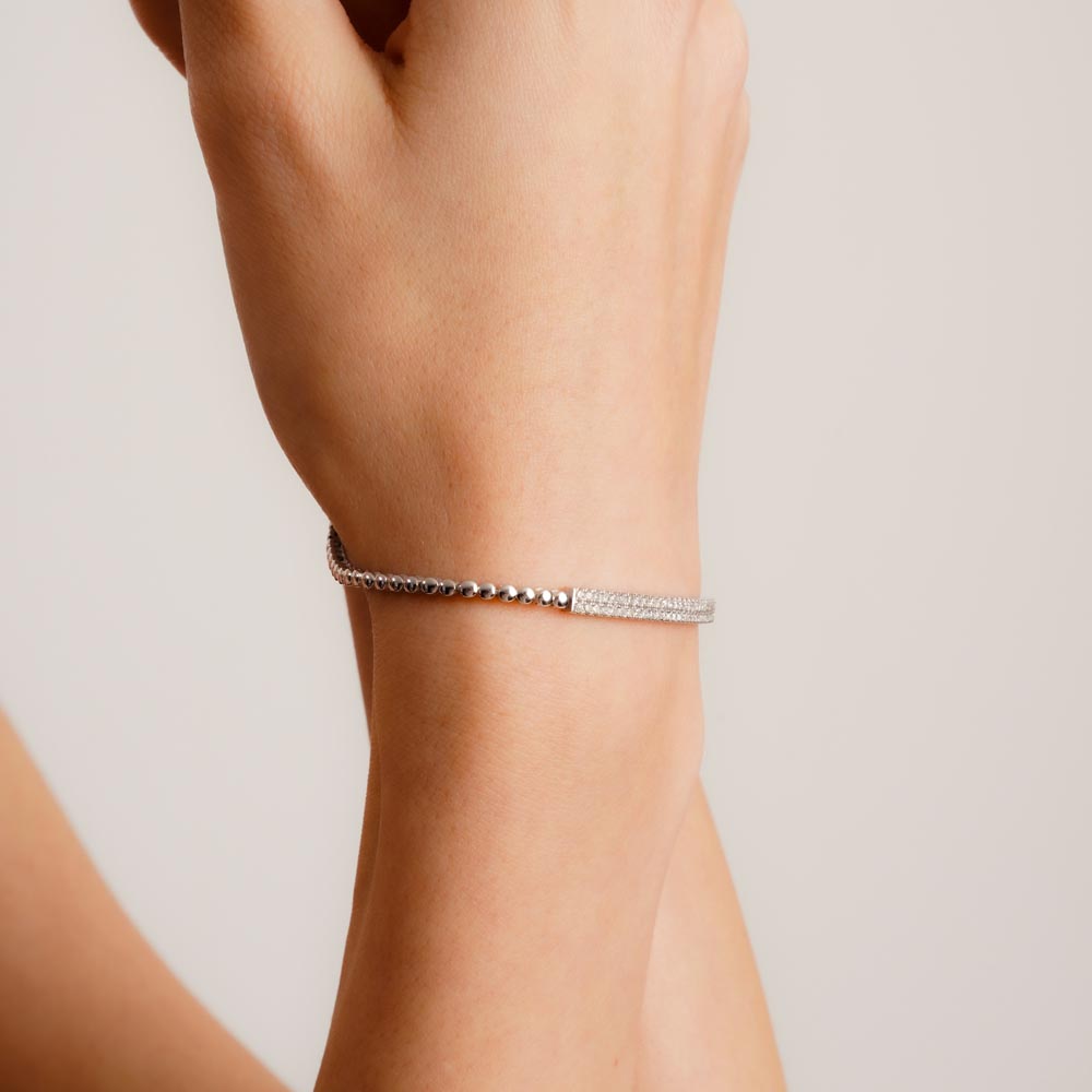 ERKEK 0.50 Karat Pırlanta Fantezi Bileklik (14 ayar 6.5Gr altin)