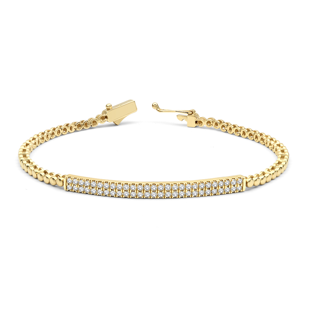 Fantezi Bileklikler 0.50 Karat Pırlanta Fantezi Bileklik (14 ayar 6.5Gr altin)