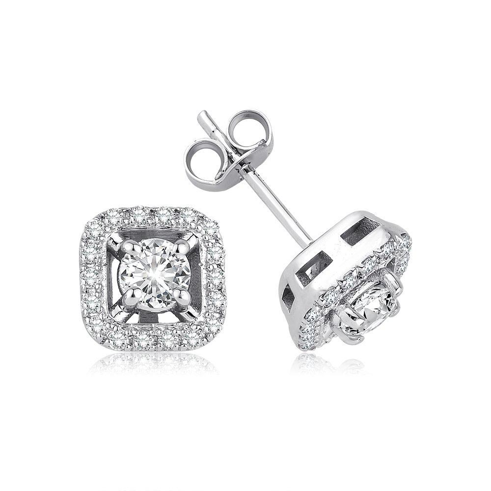 0.80 Karat Pırlanta Fantezi Küpe (14 ayar 3.2Gr altin)