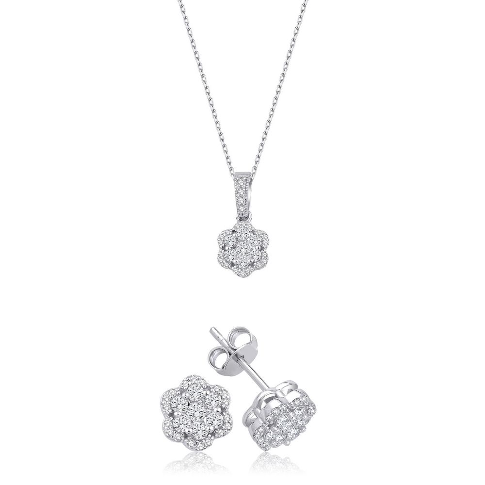 Pırlanta Takı Setler 0.90 Karat Pırlanta Fantezi Set (14 ayar 3.95Gr 0)