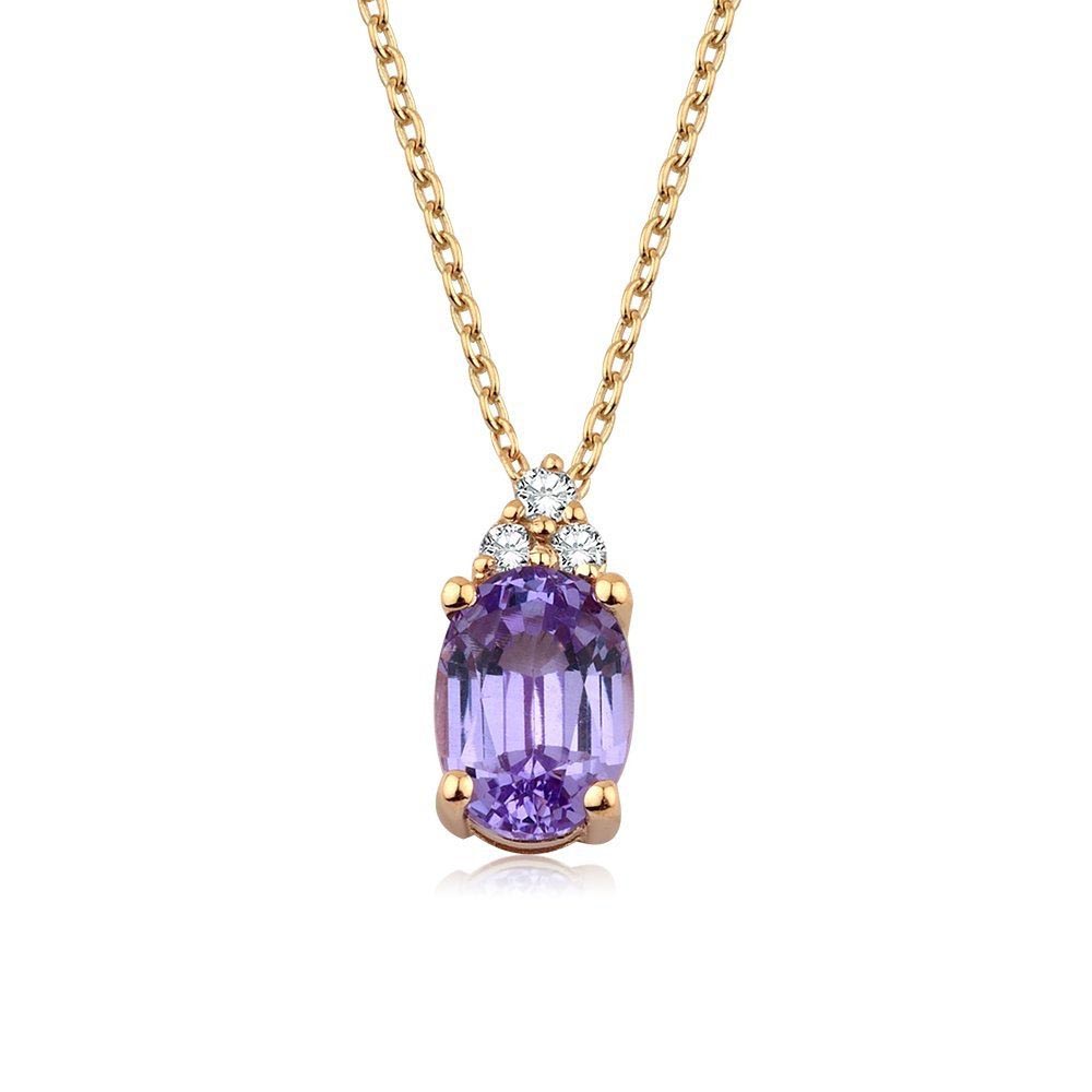 1.25 Karat Pırlanta Alexandrite Kolye