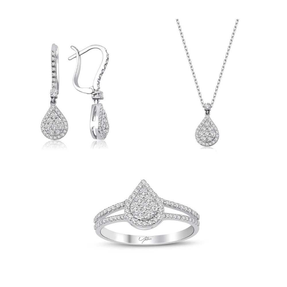 1.20 Karat Pırlanta Fantezi Set (14 ayar 7.1Gr 0)