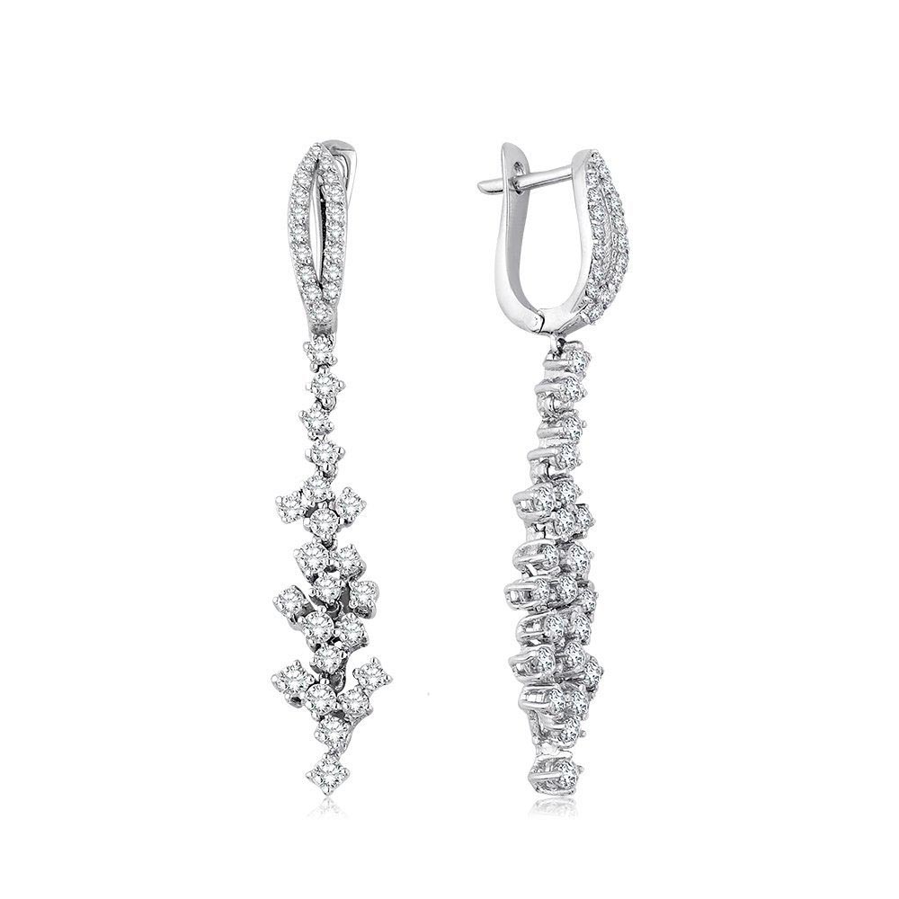 1.30 Karat Pırlanta Fantezi Küpe (14 ayar 5.3Gr altin)