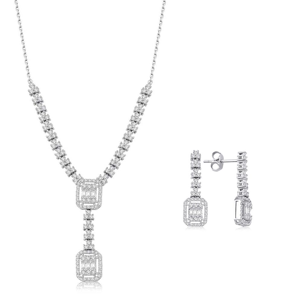 1.35 Karat Baget Pırlanta Set (14 ayar 8.2Gr altin)