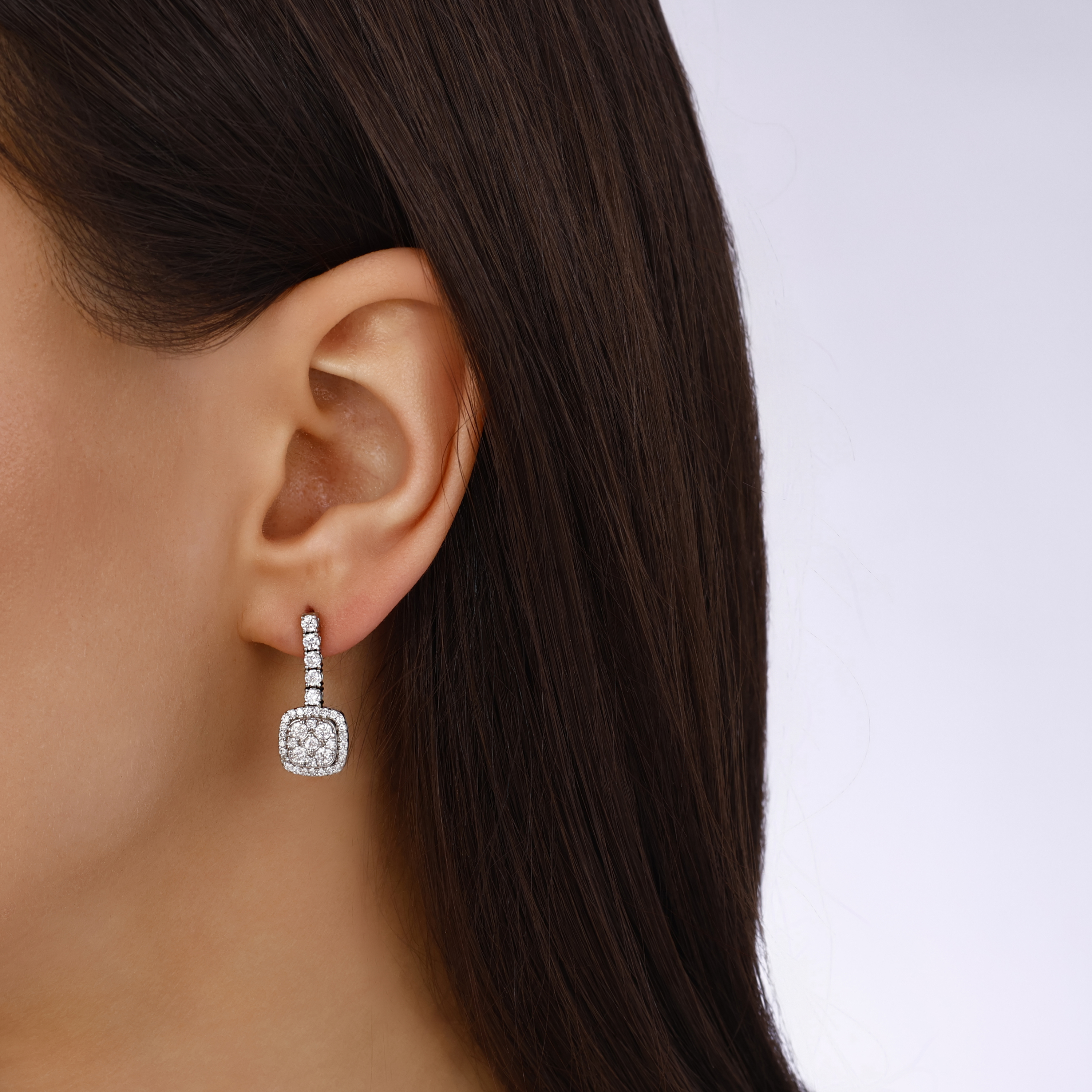 1.35 Karat Pırlanta Fantezi Küpe (8 ayar 3Gr altin)