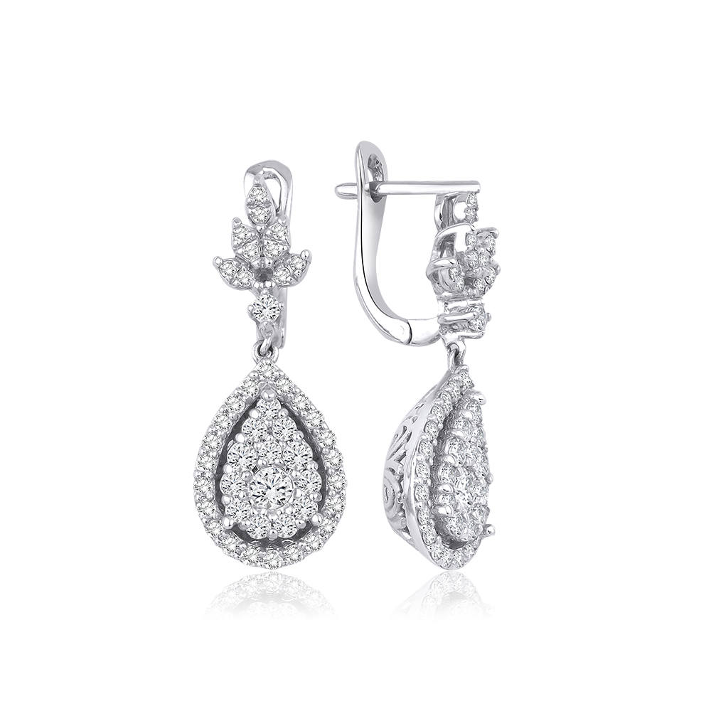 1.40 Karat Pırlanta Fantezi Küpe (14 ayar 5.2Gr 0)