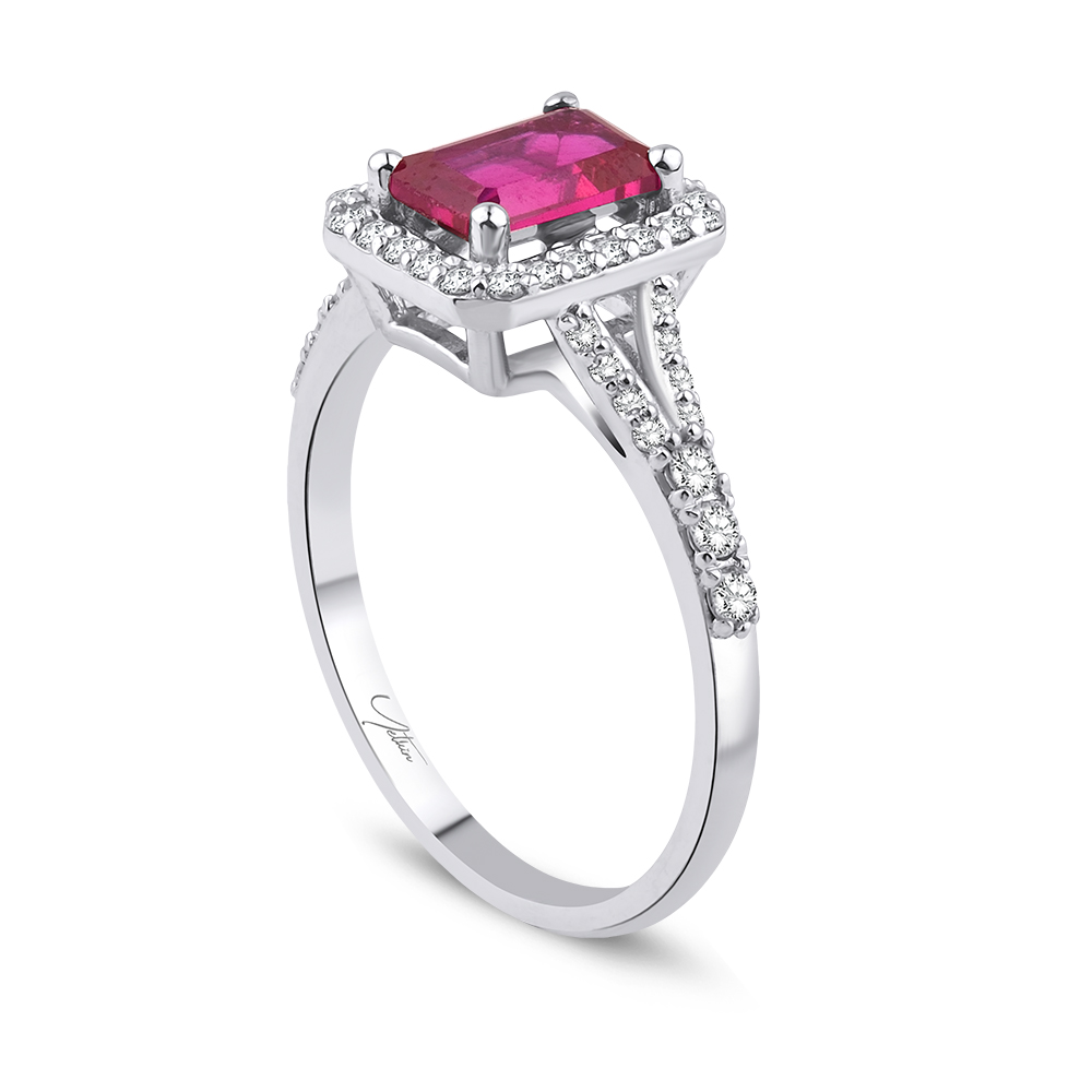 1.40 Karat Yakut Pırlanta Yüzük (8 ayar 2.5Gr 0)