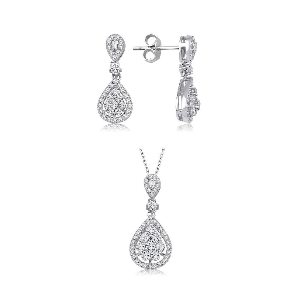 Pırlanta Takı Setler 1.51 Karat Pırlanta Fantezi Set (14 ayar 6.4Gr altin)