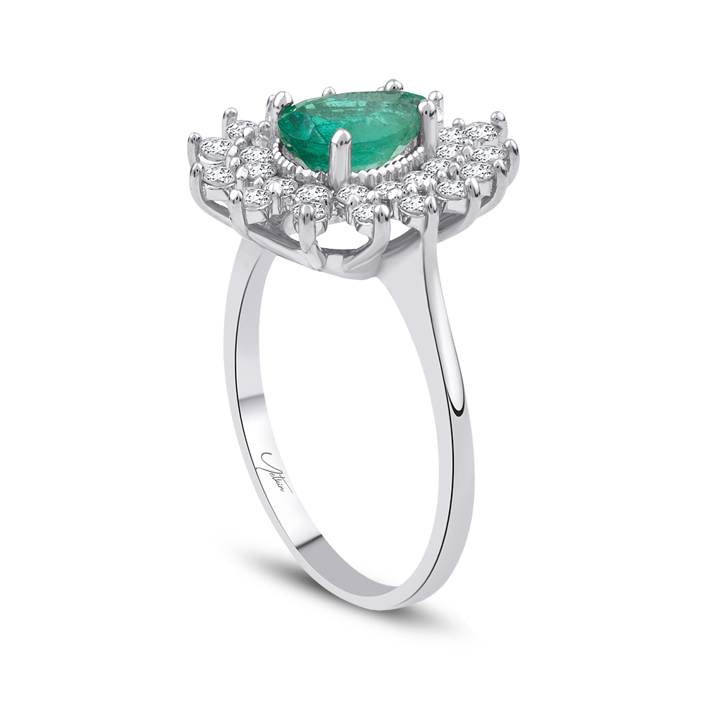 1.60 Karat Zümrüt Pırlanta Yüzük (8 ayar 2.5Gr 0)