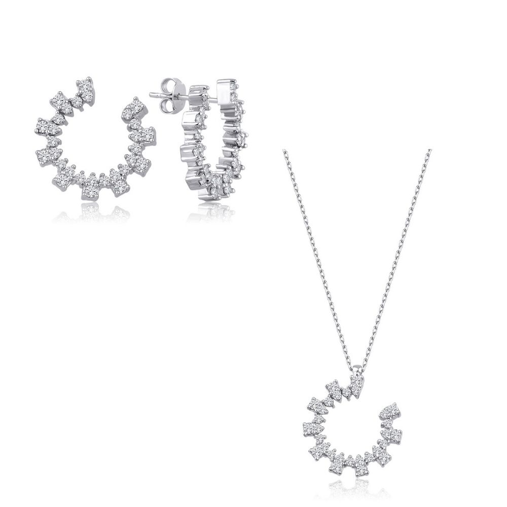 Pırlanta Takı Setler 1.70 Karat Pırlanta Fantezi Set (14 ayar 7.1Gr 0)
