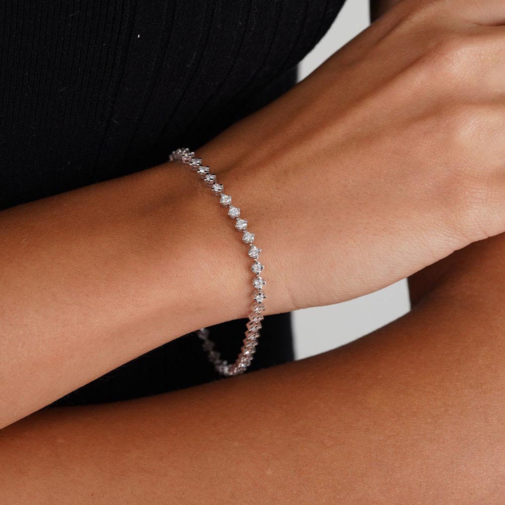 SuYolu Bileklikler 1.70 Karat SuYolu Pırlanta Bileklik (14 ayar 6.55Gr altin)