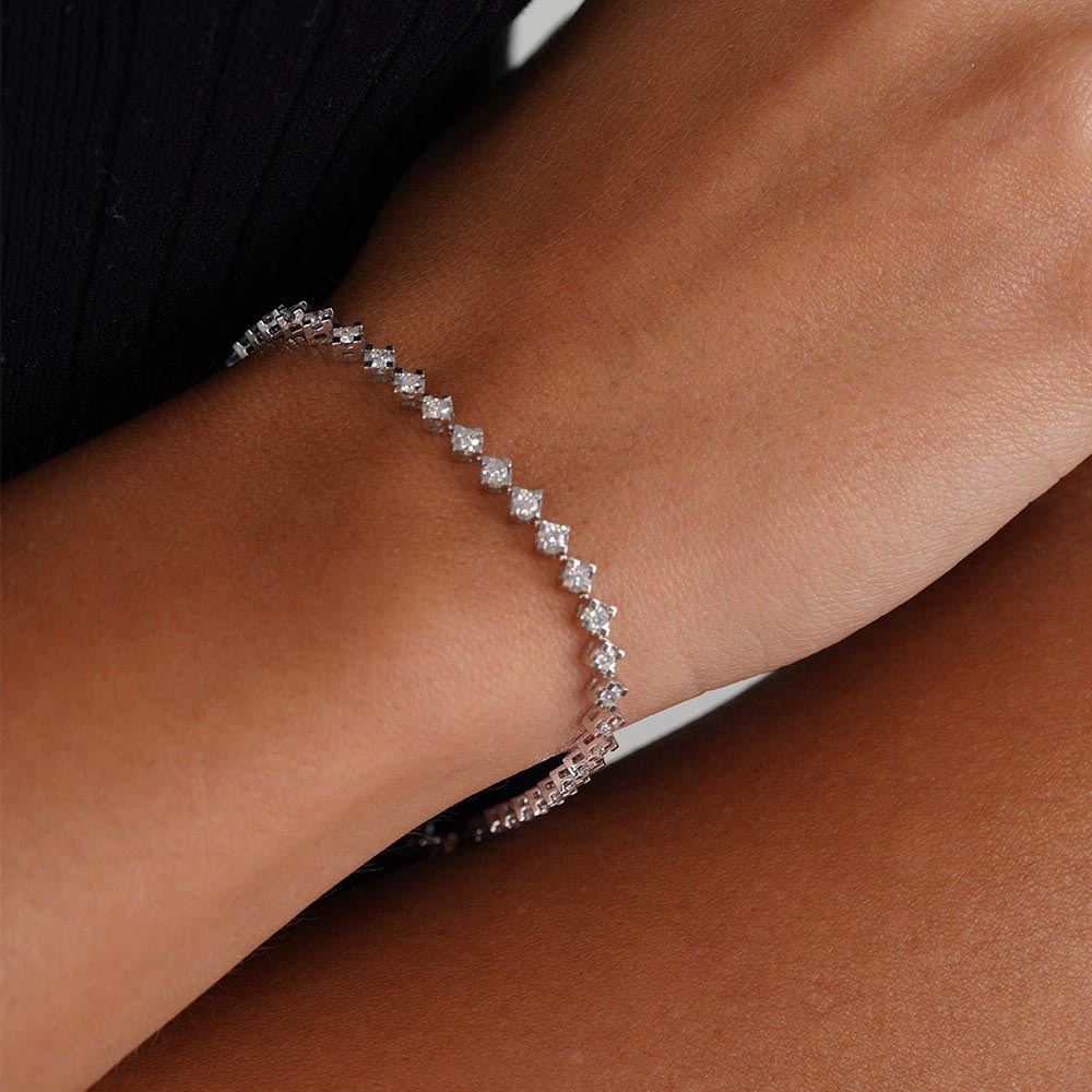 SuYolu Bileklikler 1.70 Karat SuYolu Pırlanta Bileklik (14 ayar 6.55Gr altin)