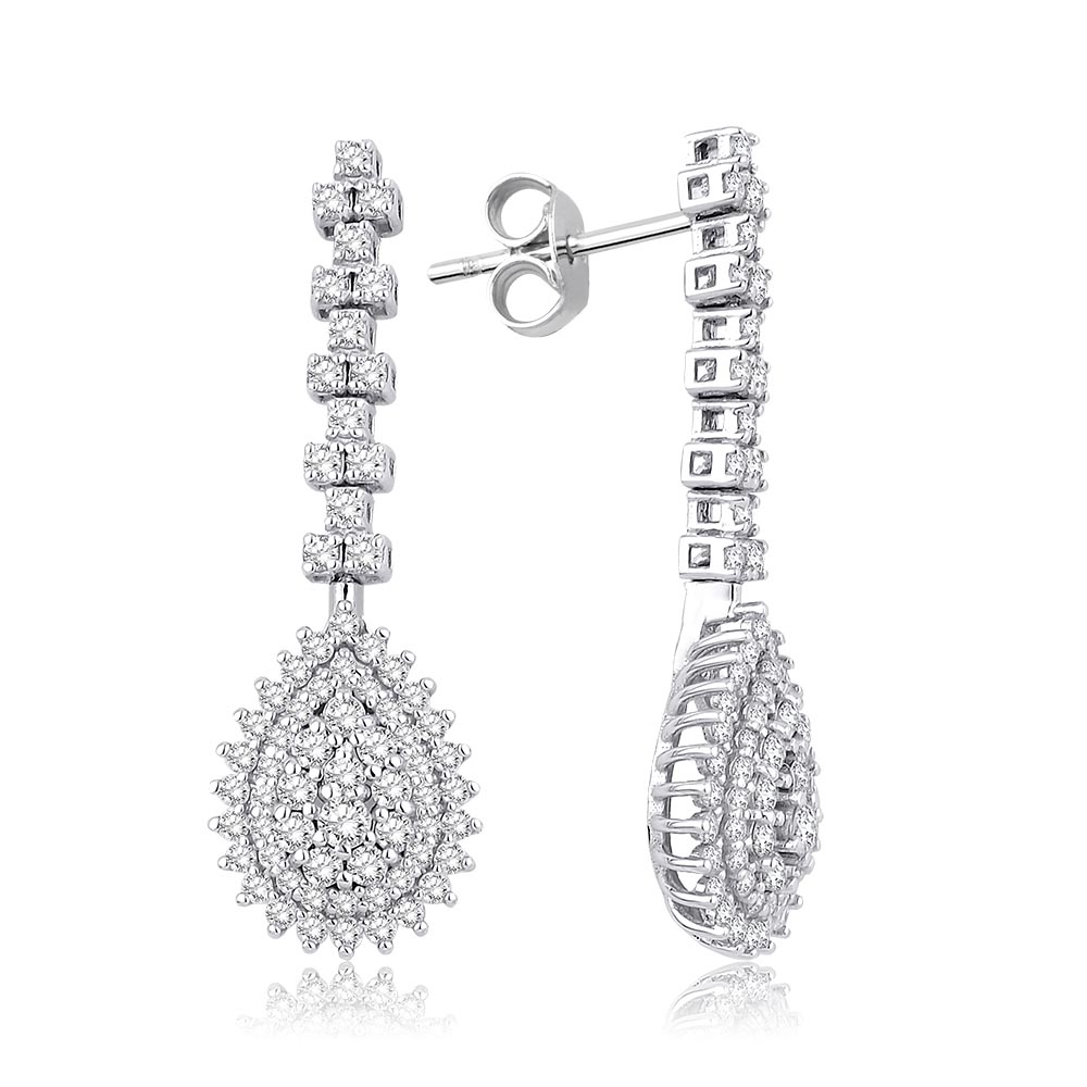 2.45 Karat Pırlanta Fantezi Damla Set (14 ayar 8.5Gr altin)