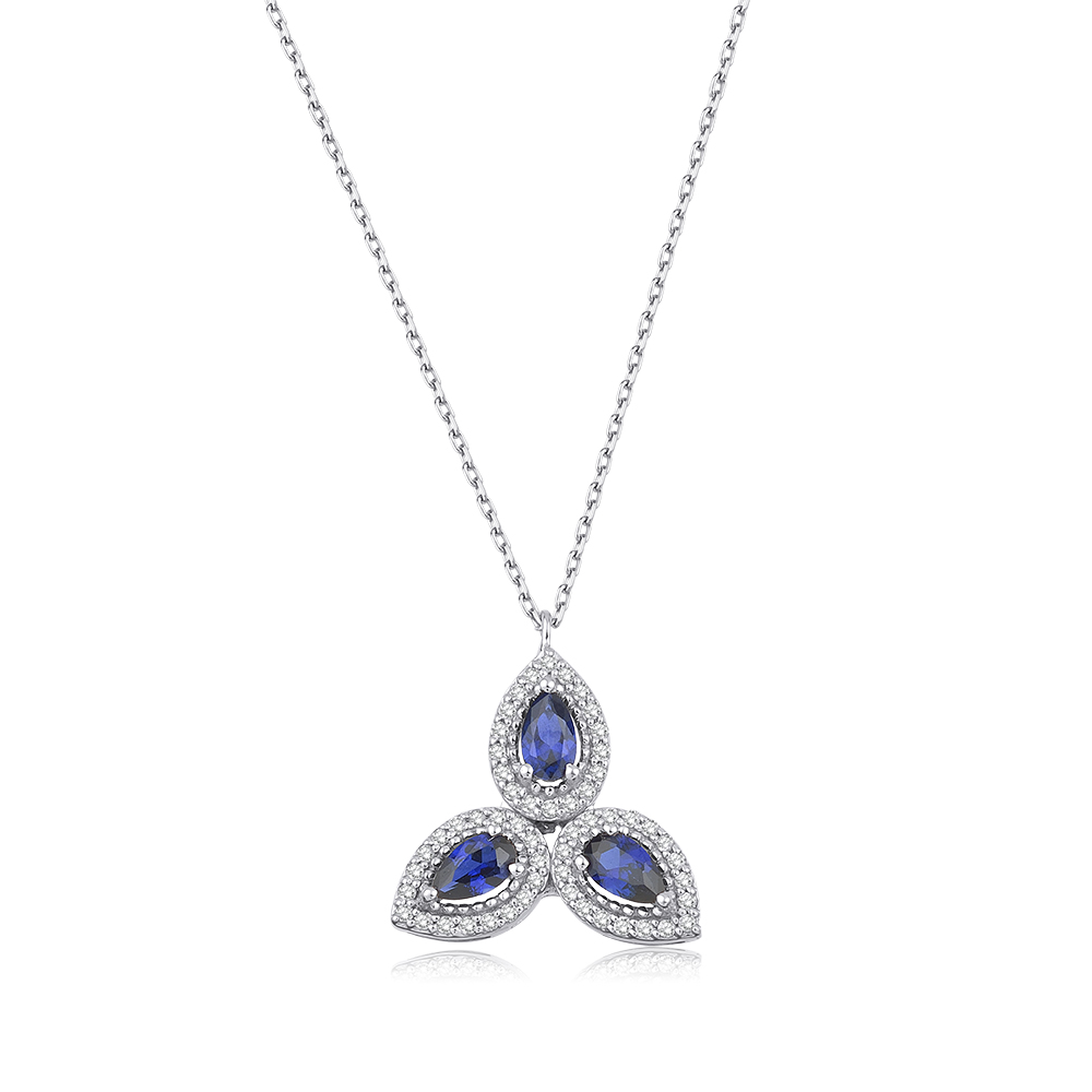 Pırlanta Takı Setler 2.35 Karat Pırlanta Safir Set (14 ayar 7.8Gr 0)