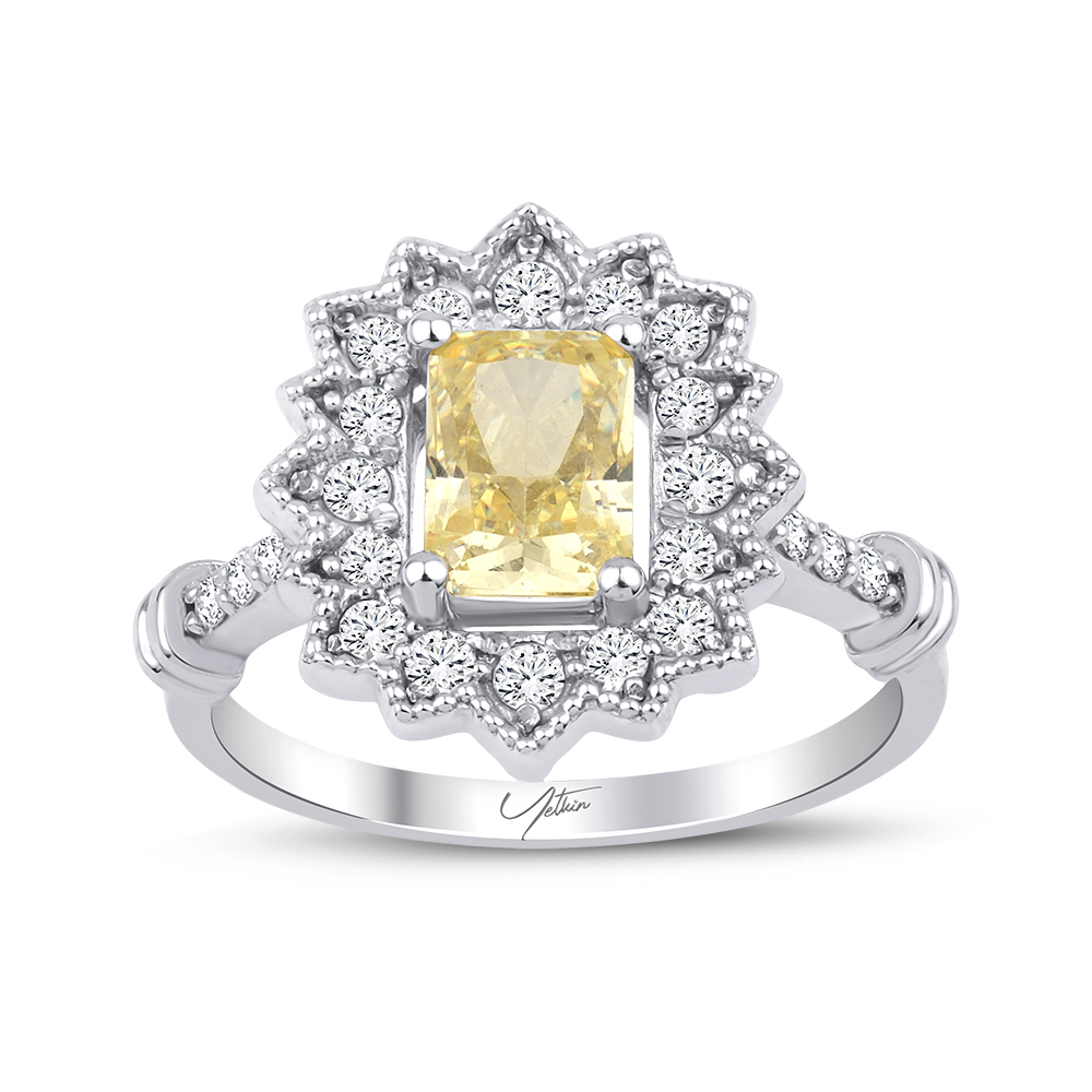 2.50 Karat Fancy Yellow Pırlanta Yüzük (8 ayar 3.15Gr 0)