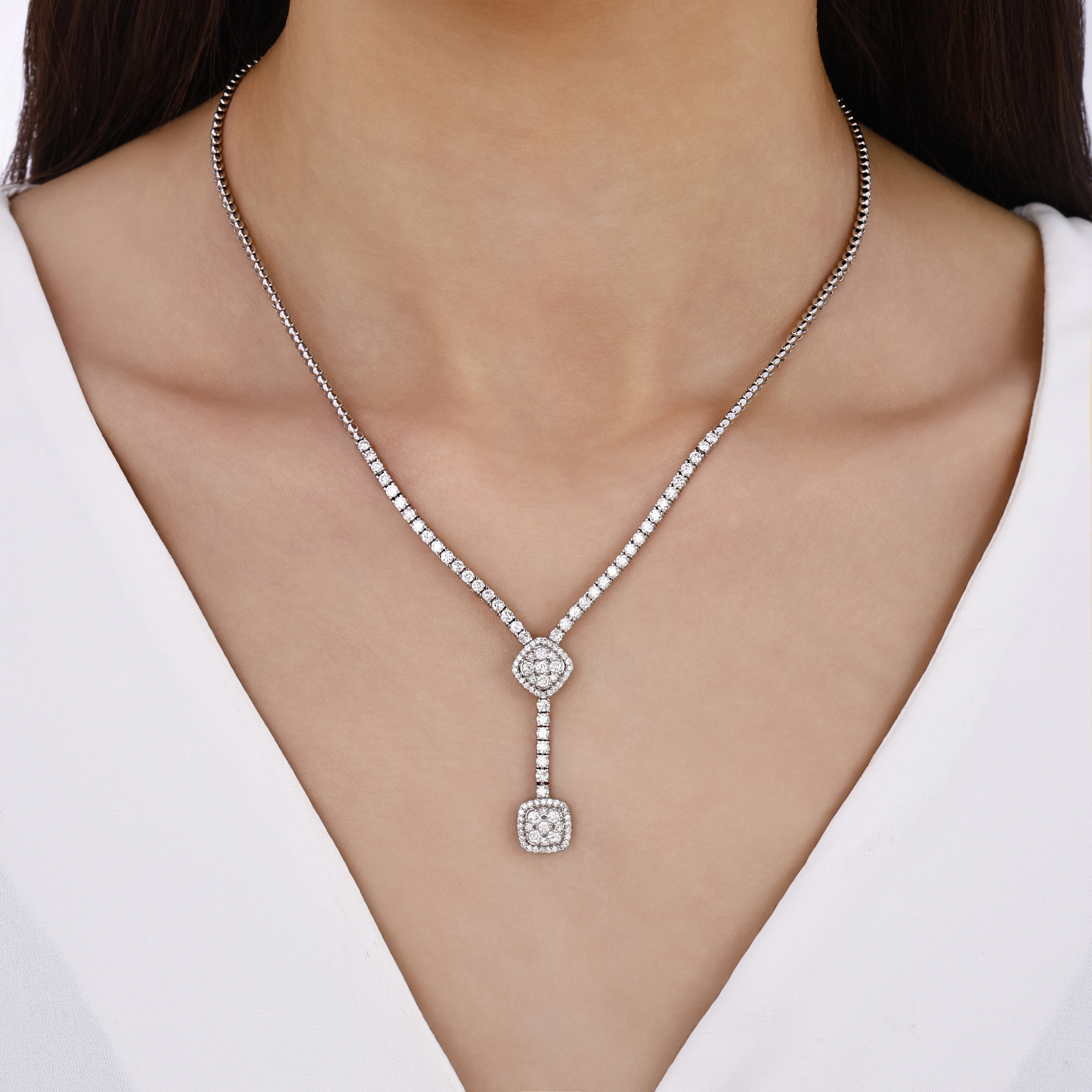 Fantezi Gerdanlıklar 3.00 Karat Pırlanta Fantezi Gerdanlık (8 ayar 15Gr altin)