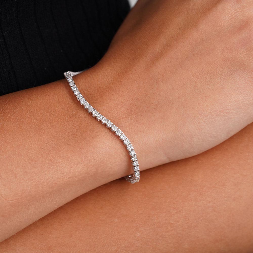 SuYolu Bileklikler 3.00 Karat SuYolu Pırlanta Bileklik (14 ayar 6.6Gr altin)