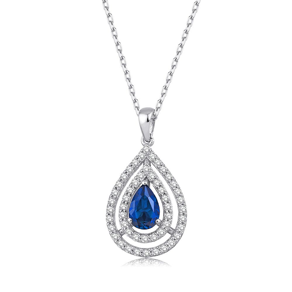 3.35 Karat Safir Pırlanta Set  (14 ayar 10.31Gr altin)