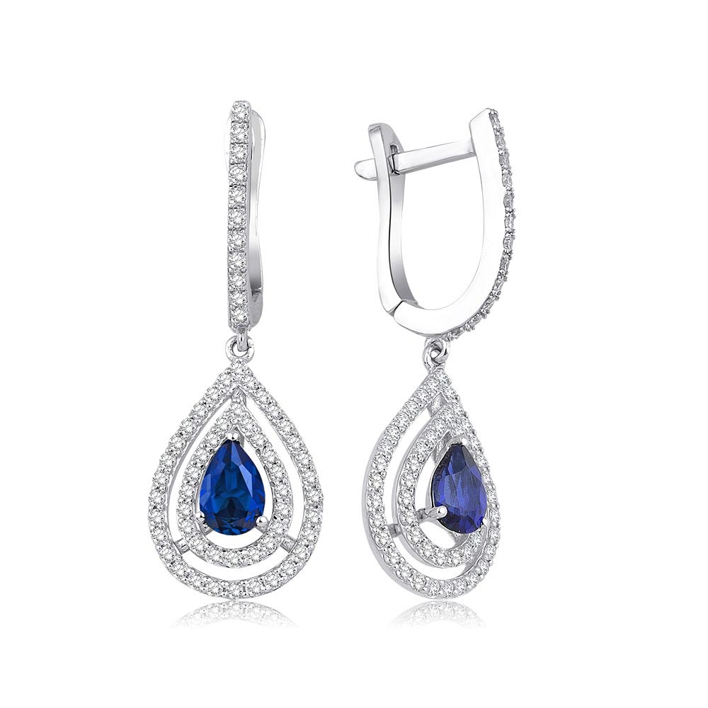 3.35 Karat Safir Pırlanta Set  (14 ayar 10.31Gr altin)