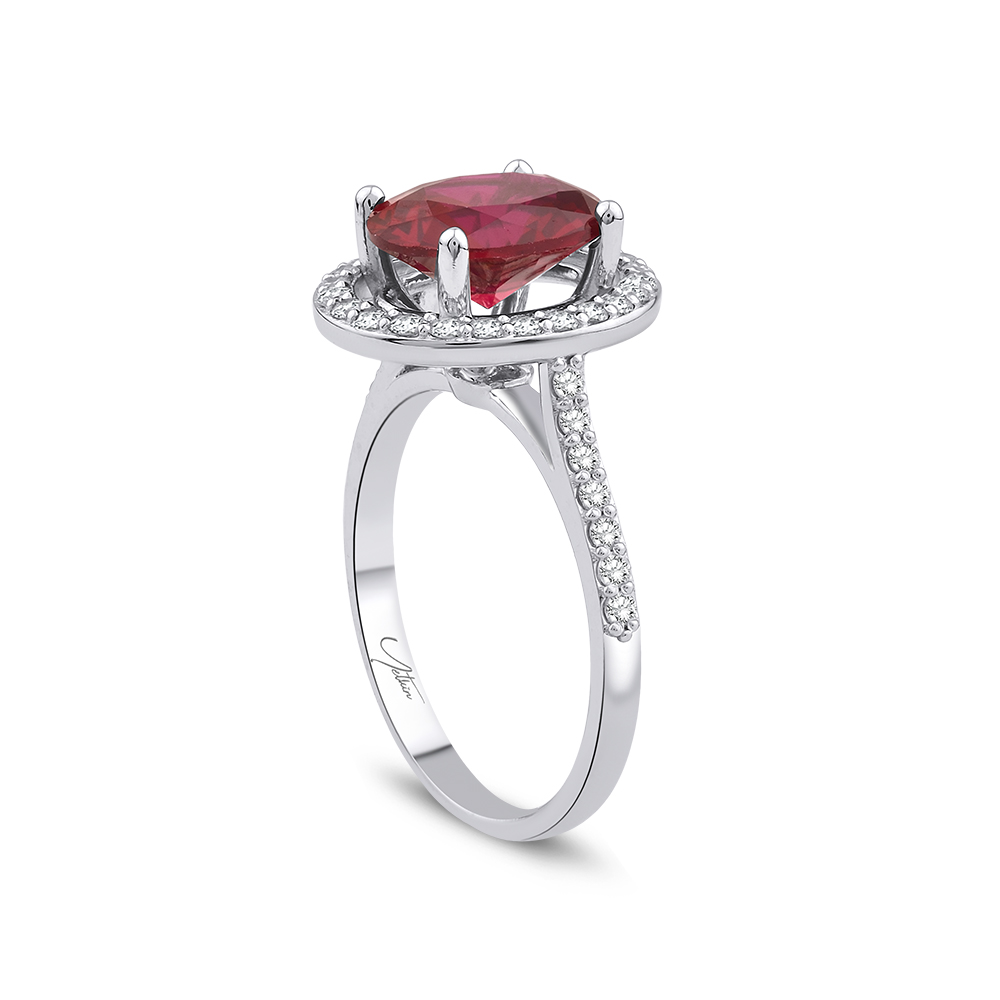 Yakut Yüzükler 3.40 Karat Pırlanta Yakut Yüzük (8 ayar 3.5Gr 0)