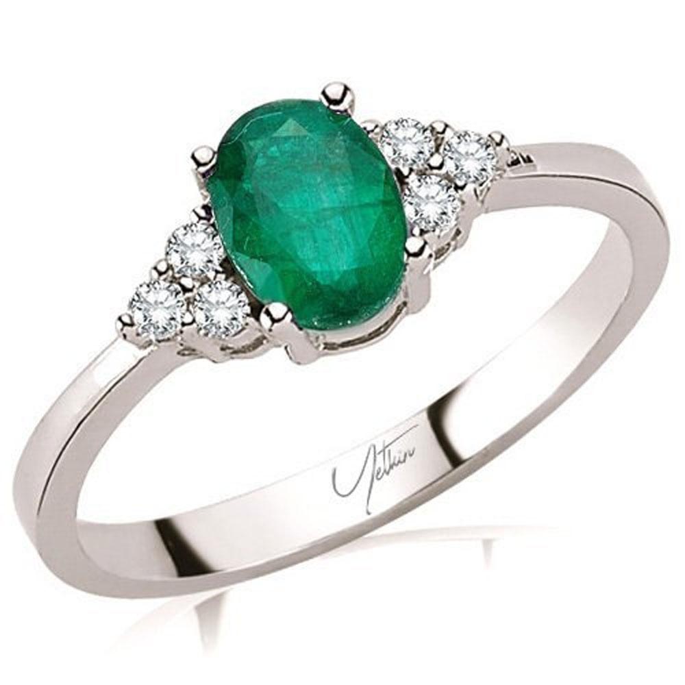 Pırlanta Takı Setler 3.40 Karat Zümrüt Pırlanta Set (8 ayar 4.25Gr altin)