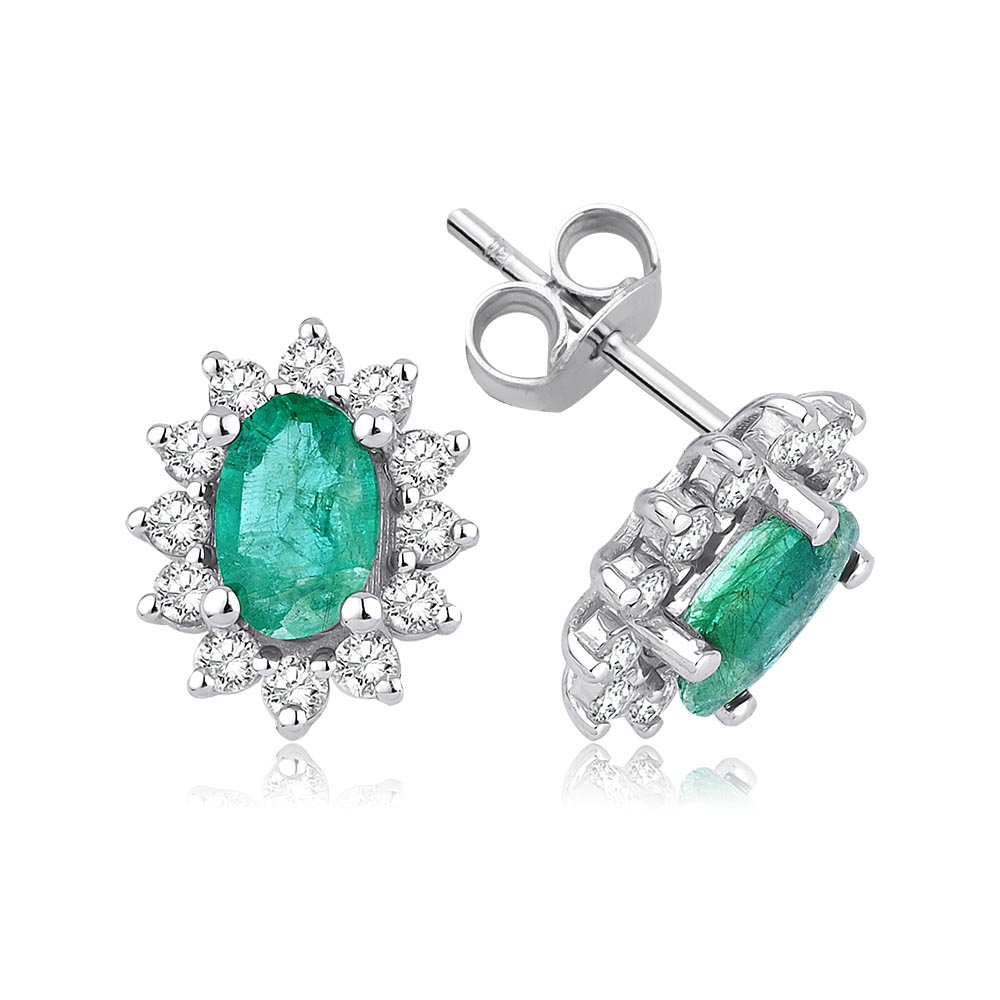 Pırlanta Takı Setler 3.70 Karat Zümrüt Pırlanta Set (8 ayar 6.01Gr 0)