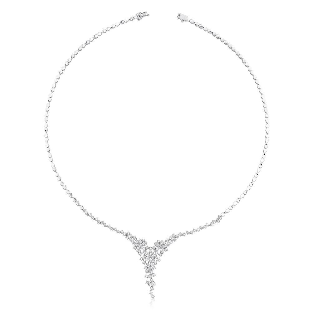 4.95 Karat Pırlanta Gerdanlık Set (14 ayar 24.9Gr altin)