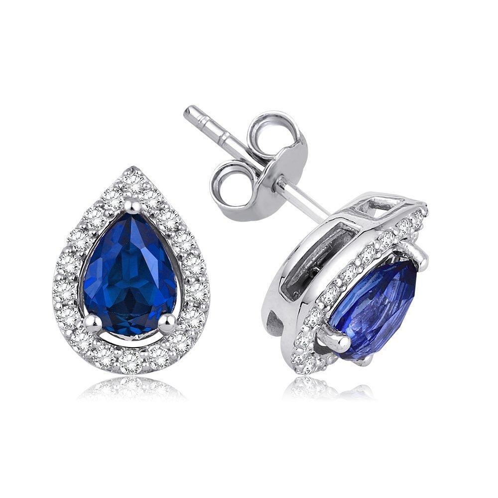 Pırlanta Takı Setler 4.30 Karat Safir Pırlanta Set (8 ayar 6.95Gr altin)