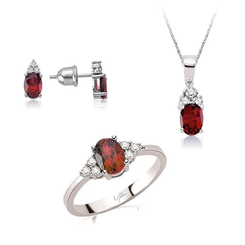Pırlanta Takı Setler 4.65 Karat Yakut Pırlanta Set (8 ayar 4.2Gr altin)