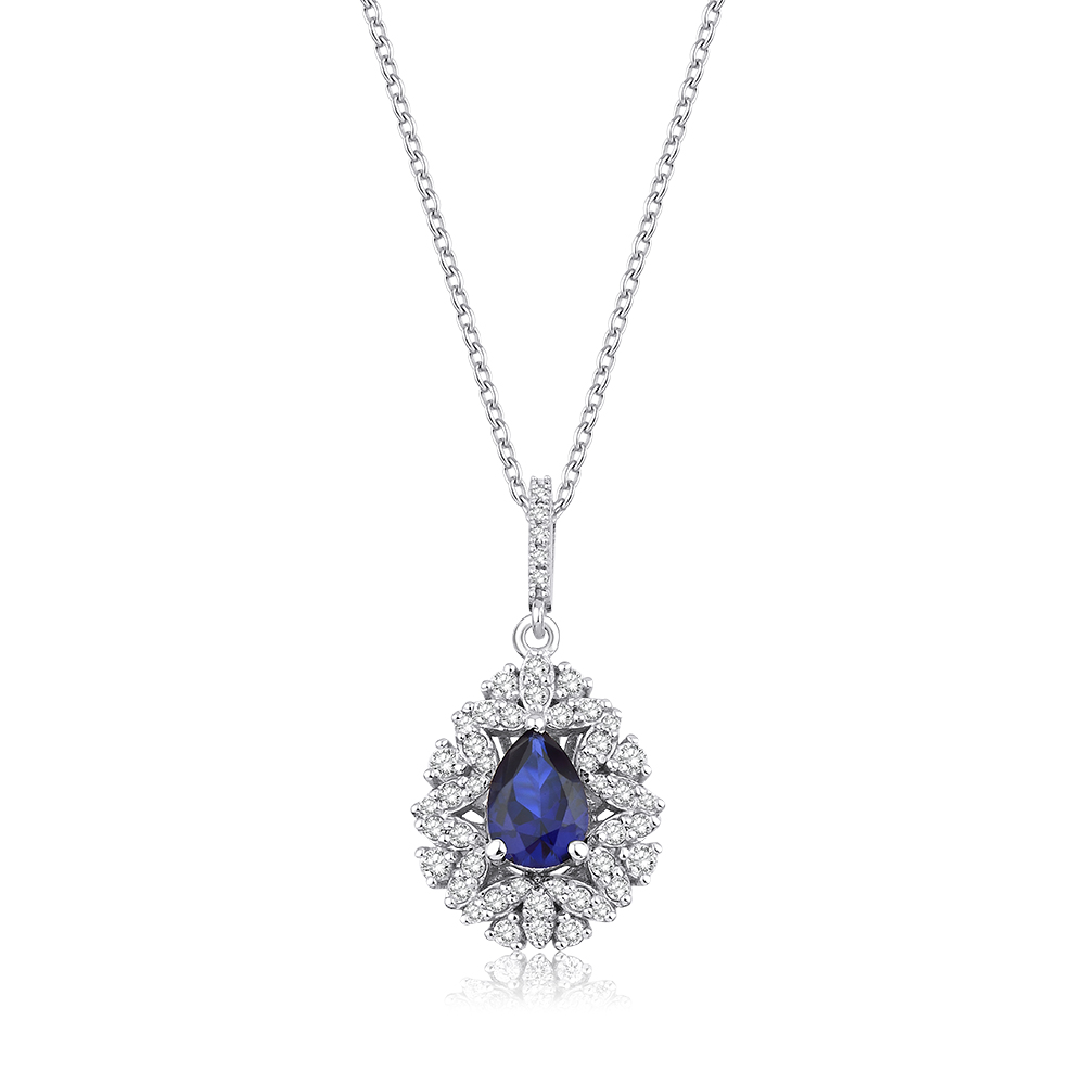 4.80 Karat Pırlanta Safir Set (14 ayar 11.9Gr 0)