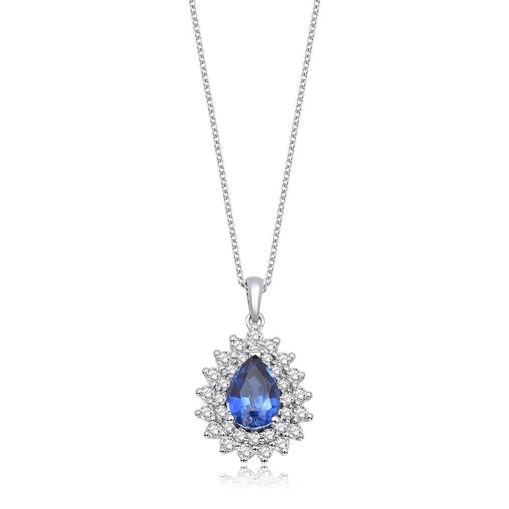 4.80 Karat Safir Pırlanta Set  (14 ayar 10.45Gr 0)