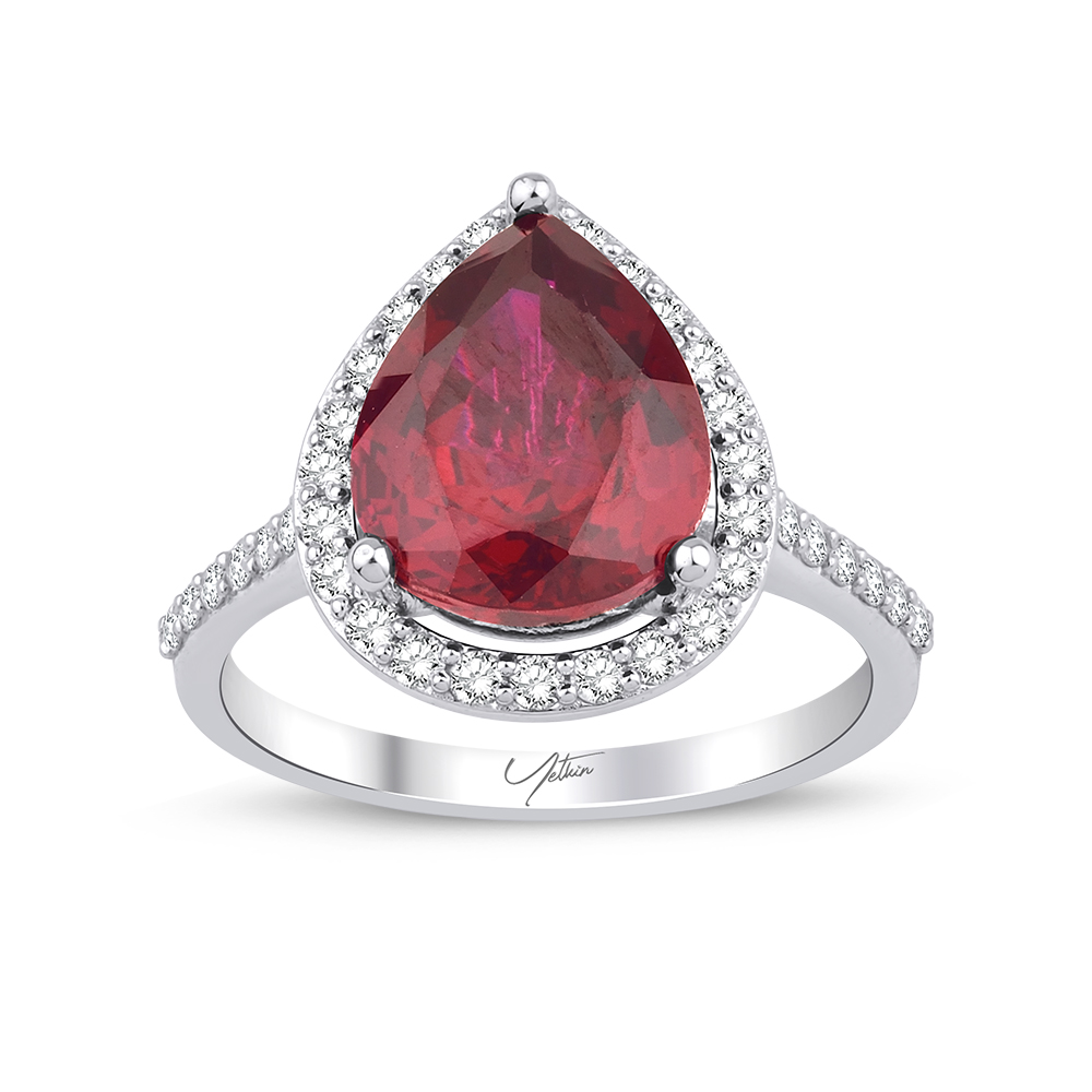 Yakut Yüzükler 5.00 Karat Pırlanta Yakut Yüzük (8 ayar 3.7Gr 0)