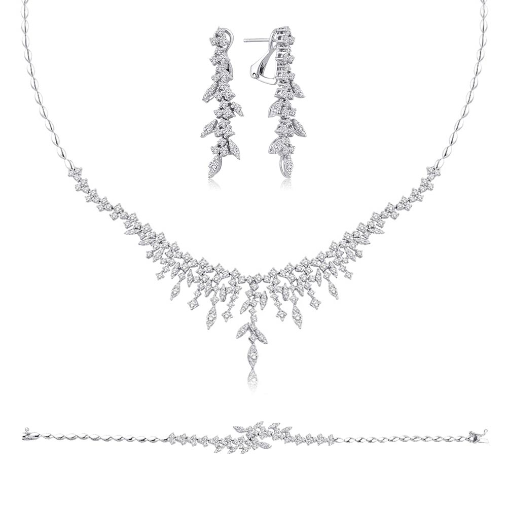 7.41 Karat Pırlanta Gerdanlık Set (14 ayar 36.65Gr altin)