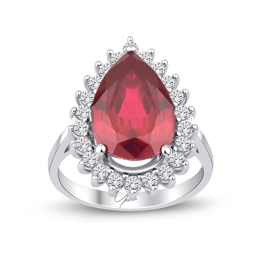 Yakut Yüzükler 7.50 Karat Pırlanta Yakut Yüzük (14 ayar 4.75Gr 0)