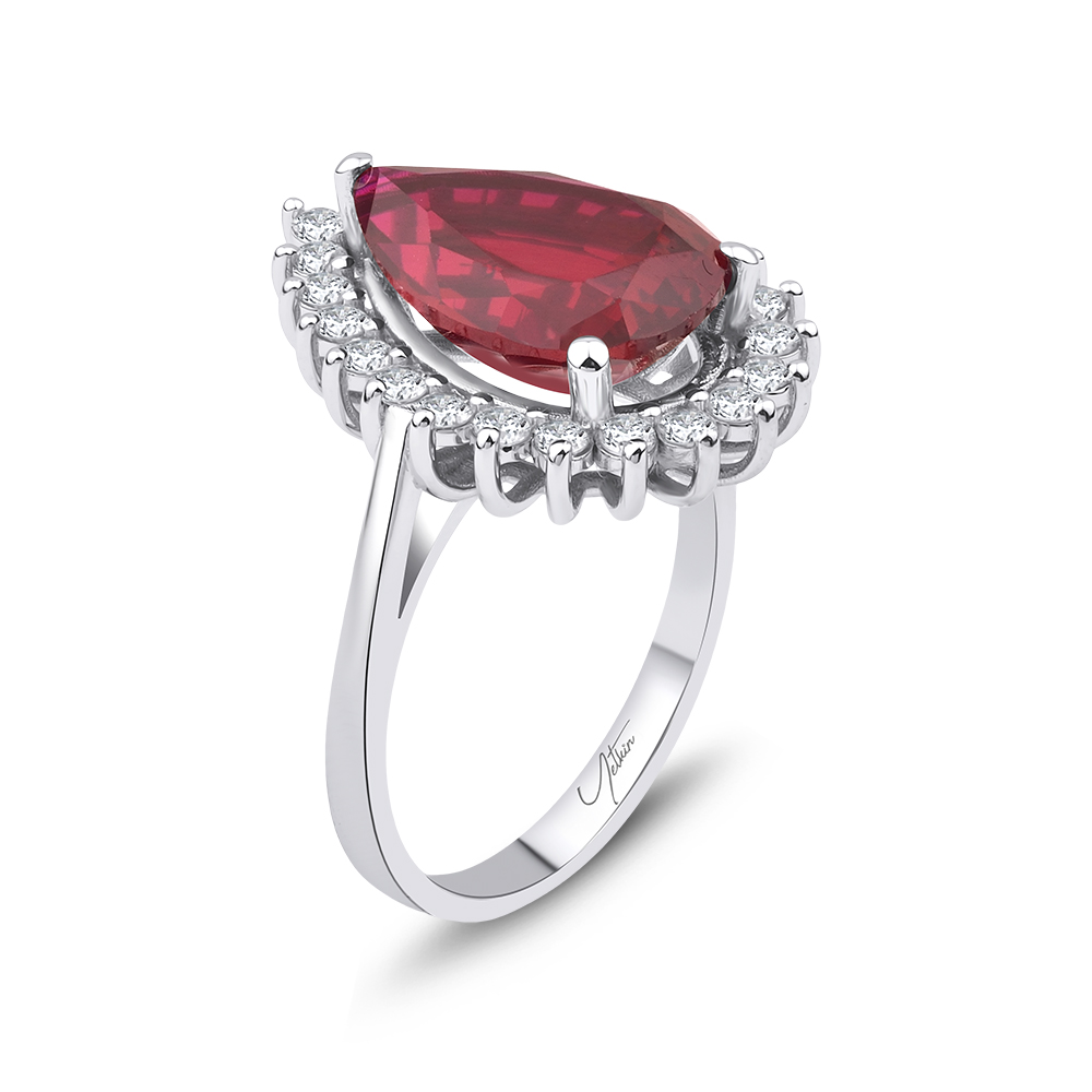 Yakut Yüzükler 7.50 Karat Pırlanta Yakut Yüzük (14 ayar 4.75Gr 0)